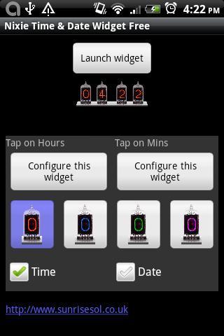 Nixie Time & Date Widget Free截图2