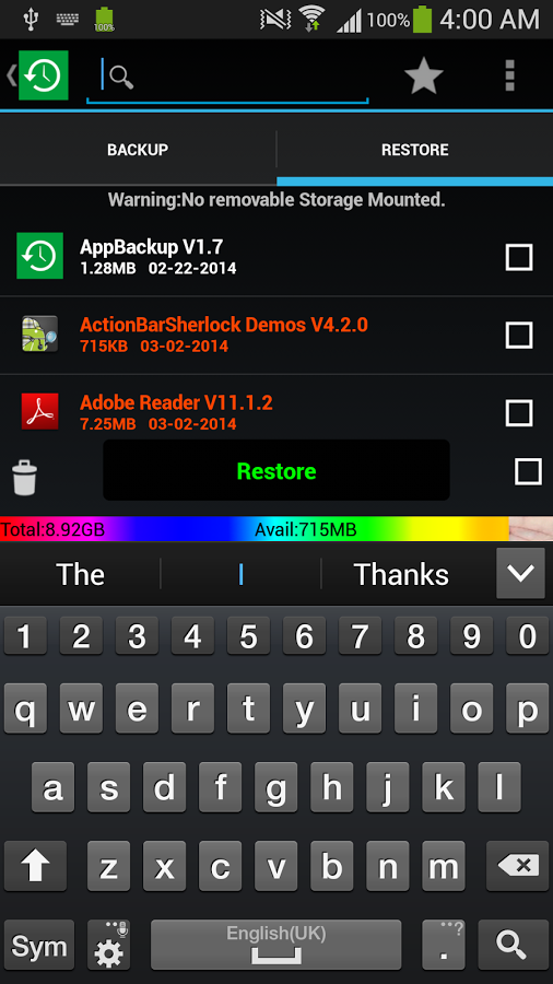 AppBackup-App Backup Restore截图5