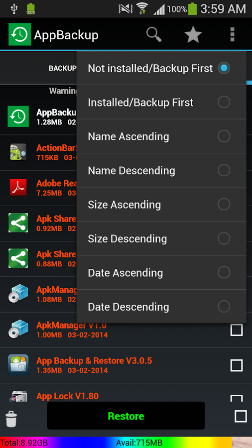 AppBackup-App Backup Restore截图4