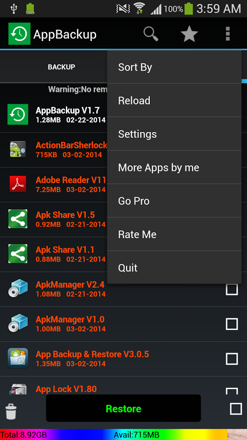 AppBackup-App Backup Restore截图3