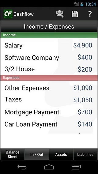 Cashflow Balance Sheet截图1