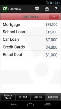 Cashflow Balance Sheet截图