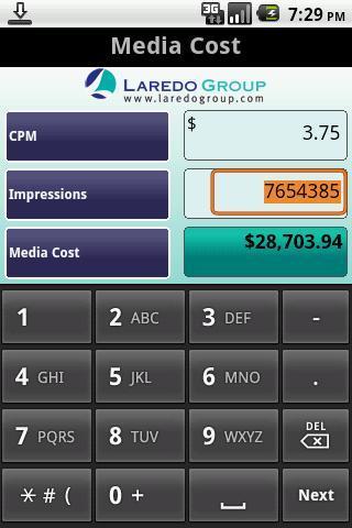 Laredo Group Media Calculator截图3