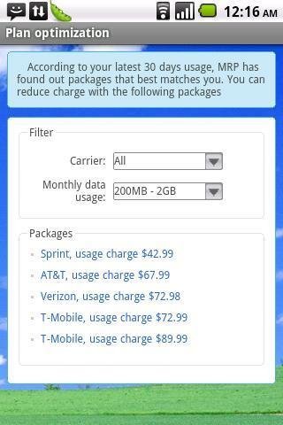 Mobile Rate Plan截图5