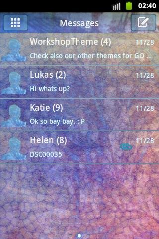 GO SMS Theme 短信主题彩绘 Neon截图1