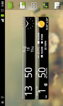 Smoked Glass Weather Clock截图