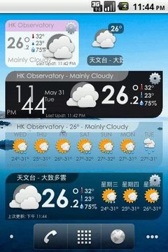 香港地區天氣截图
