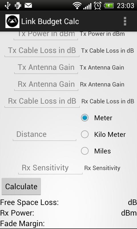 Link Budget Calculator截图2
