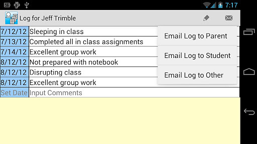 Student Logs Demo截图1