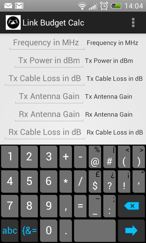 Link Budget Calculator截图3