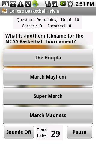 College Basketball Trivia截图1