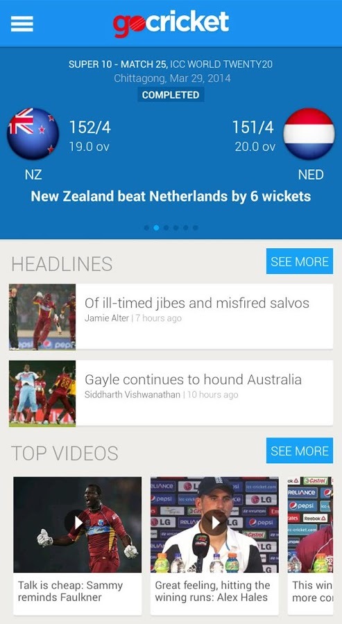 gocricket - Watch IPL 2014截图4