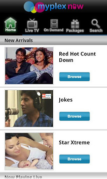Myplex Now Live Mobile TV截图