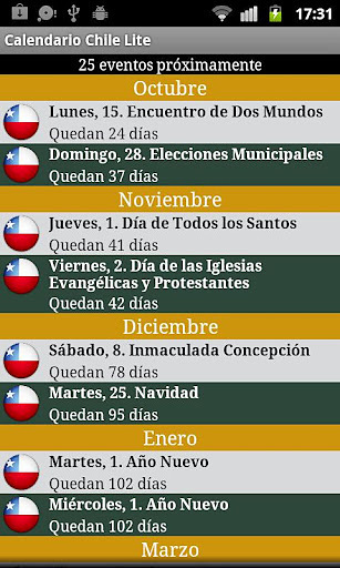 Calendario Feriados Chile截图6