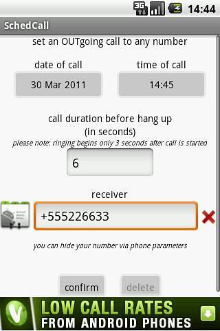 SchedCall (auto outgoing call)截图1