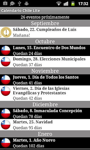 Calendario Feriados Chile截图4