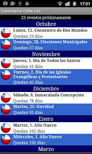 Calendario Feriados Chile截图2