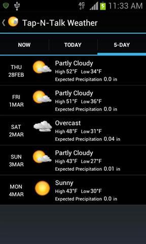 Tap-N-Talk天气截图2