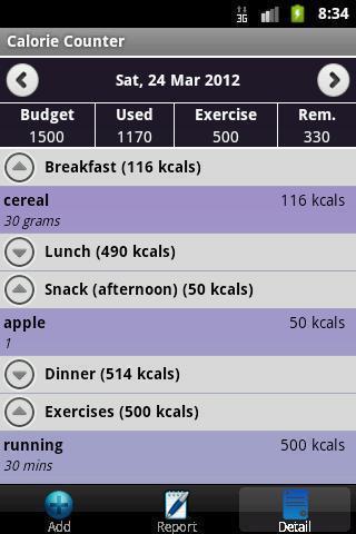 Calorie Counter Simple Lite截图3