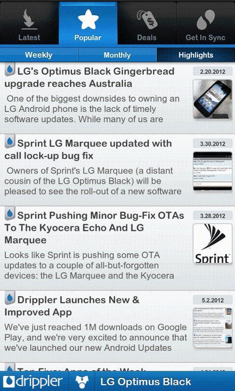 Drippler LG Optimus Black截图1