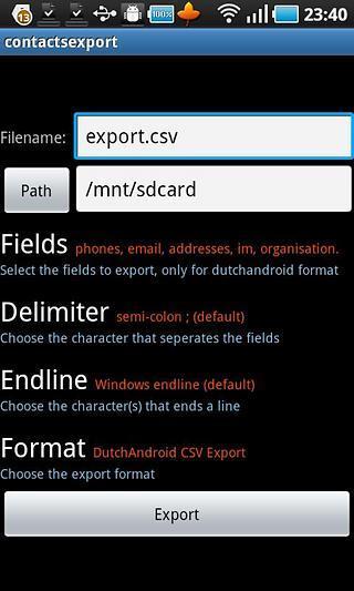 Contacts / SMS /LOG CSV Export截图4