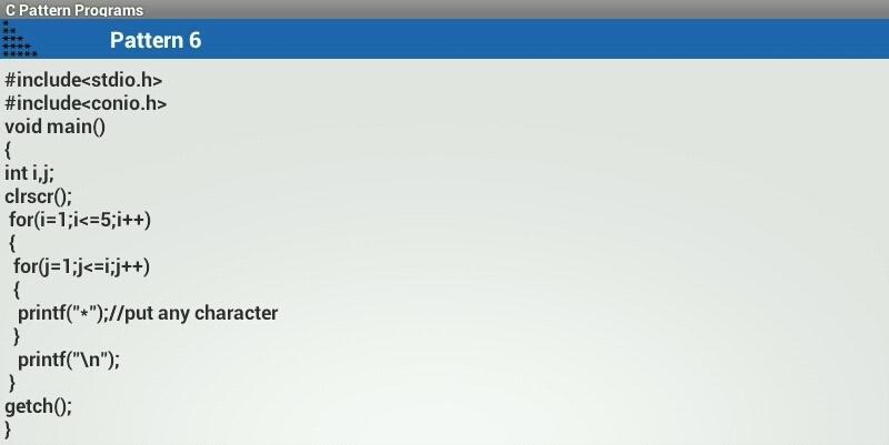 C Pattern Programs Free截图7