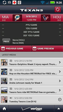 休斯敦德州人的手机应用程序 Houston Texans Mobile App截图
