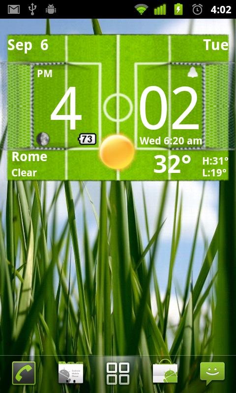 Football Digital Weather Clock截图1