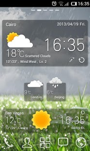 黑色透明GO小部件主题 GO天气EX截图3
