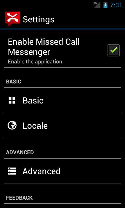 Missed Call Messenger Lite截图1