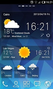 黑色透明GO小部件主题 GO天气EX截图1