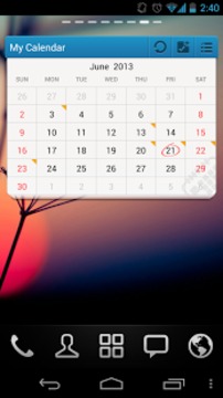 GO桌面日历小部件 Calendar GOWidget截图