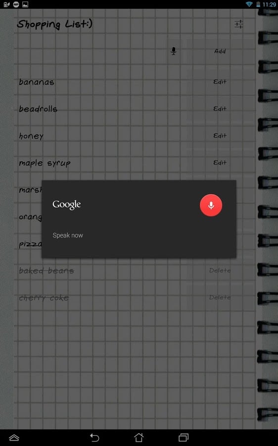 Shopping List Voice Input :)截图2