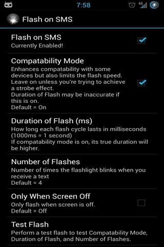 Flash on SMS截图5