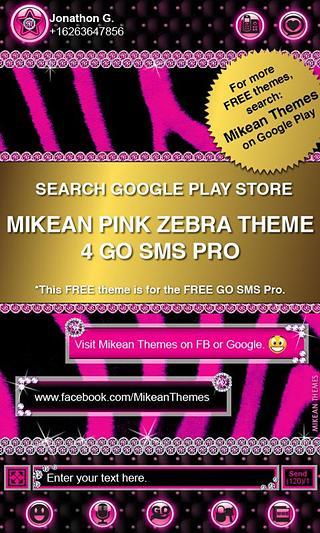 GOSMS THEME Leopard Pearl Pink截图6