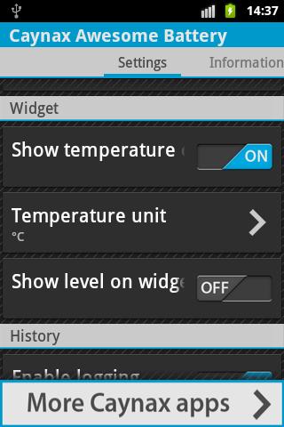 Caynax Awesome Battery Widget截图2