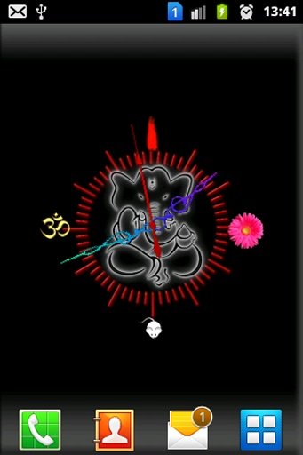 Ganesh Neon Clock截图1