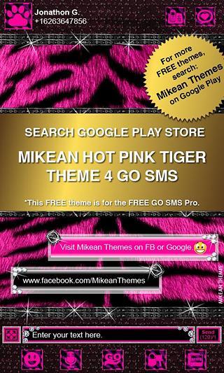 GOSMS THEME Leopard Pearl Pink截图2