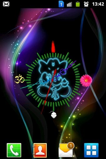 Ganesh Neon Clock截图6