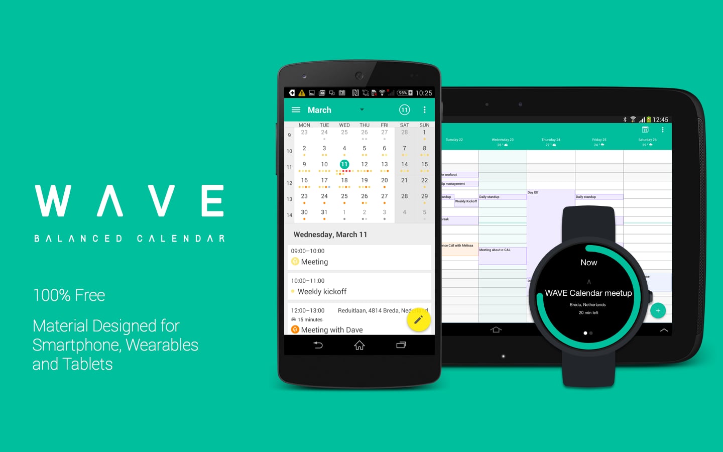 V calendar. Calendar Android Pad. The best app Schedule.