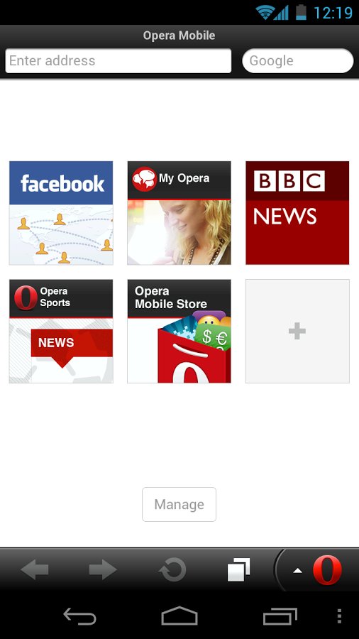Opera Mobile浏览器 经典版 opera手机浏览器截图1