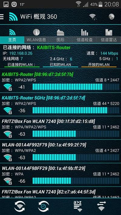 WiFi信号实况 WiFi Overview 360截图7