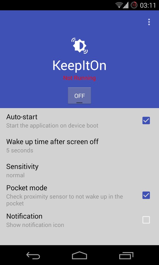 手持常亮:KeepItOn截图1