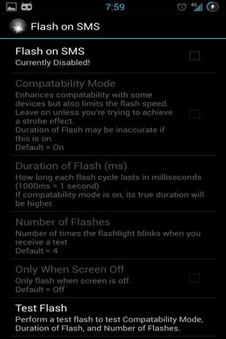 Flash on SMS截图6