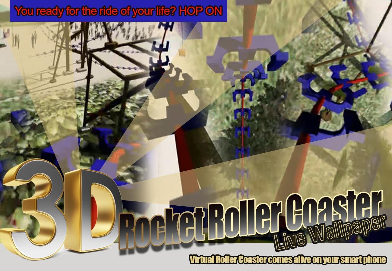 3D Rocket Roller Coaster LWP截图5