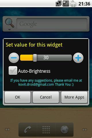 One Click Brightness Widget截图1