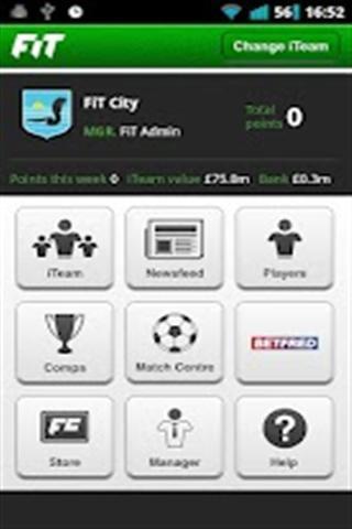 Fantasy iTeam EPL 12-13截图1