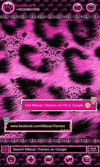 GOSMS THEME Leopard Pearl Pink截图3