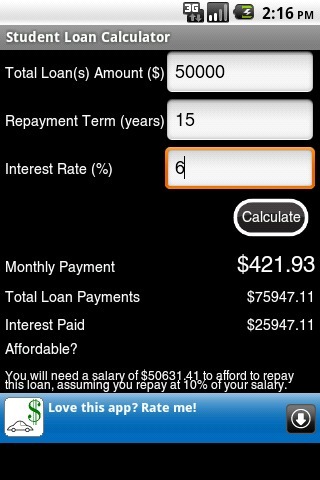 Student Loan Calculator截图3