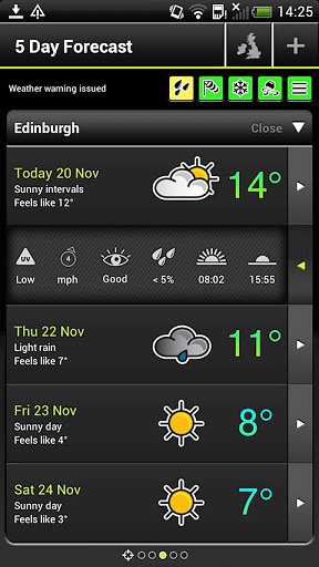 Met Office Weather Application截图3